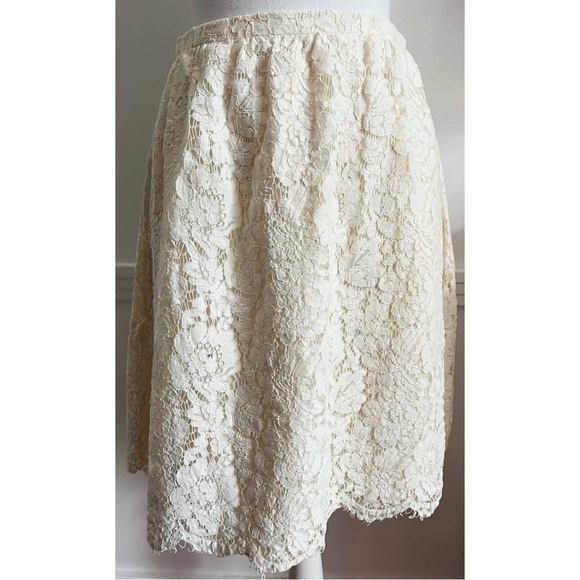 BHLDN Jenny Yoo • Lydia Ivory Cream Lace Skirt - Picture 4 of 8